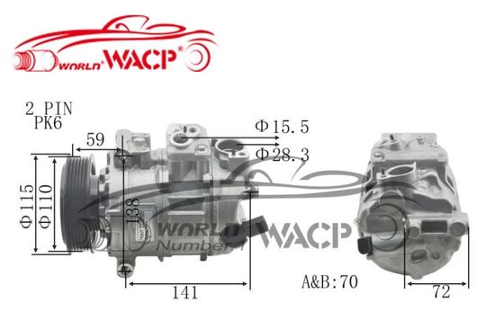 DCP32045 المركبة 7SEU ضاغط التشغيل لشركة أودي A3 لشركة فولكس فاجن جولف WXAD025