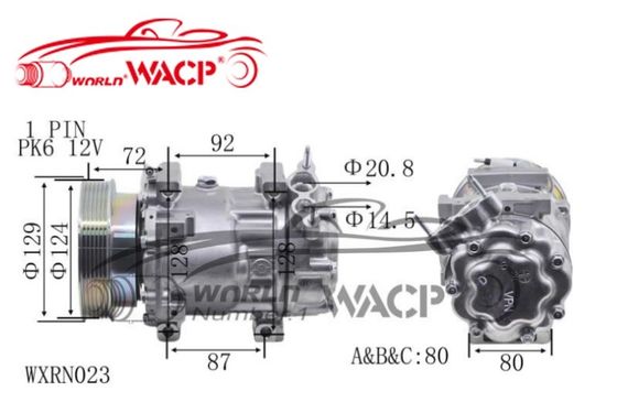 ضاغط 12 فولت 6PK SD7V16 للسيارة للسيارة رينو Duster كليو ميجان نيسان WXRN023