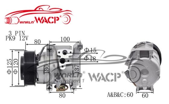 10S15C ضاغط مكيف الهواء للسيارات لتويوتا لاندكروزر 883206A250 / 4471908870
