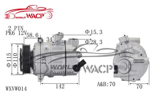 DCP32045 1K0820803G دقة عالية لأودي A3 لفولكسفاغن جولف6 لسيارة كادي لسكودا أوكتافيا ضاغط WXVW014